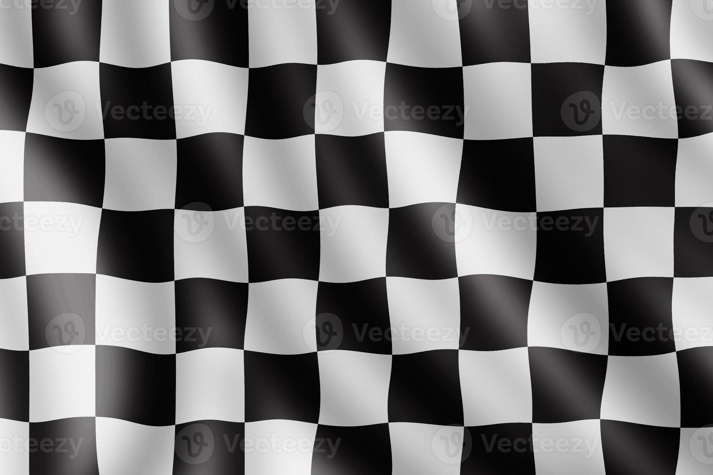 Waving checkered flag, Realistic illustration photo