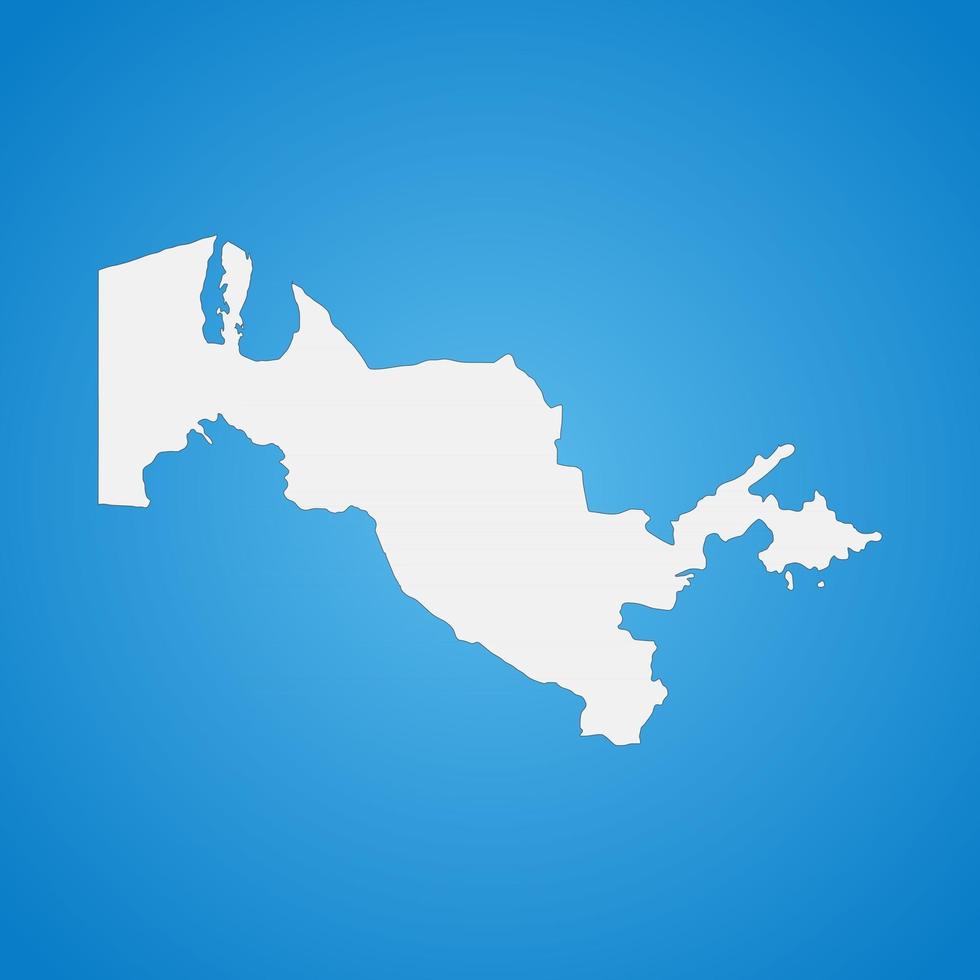 Highly detailed Uzbekistan map with borders isolated on background vector