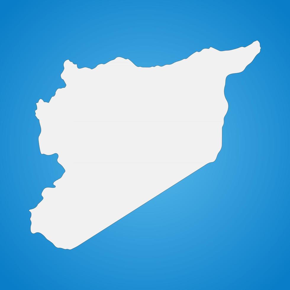 Mapa de Siria muy detallado con bordes aislados en segundo plano. vector