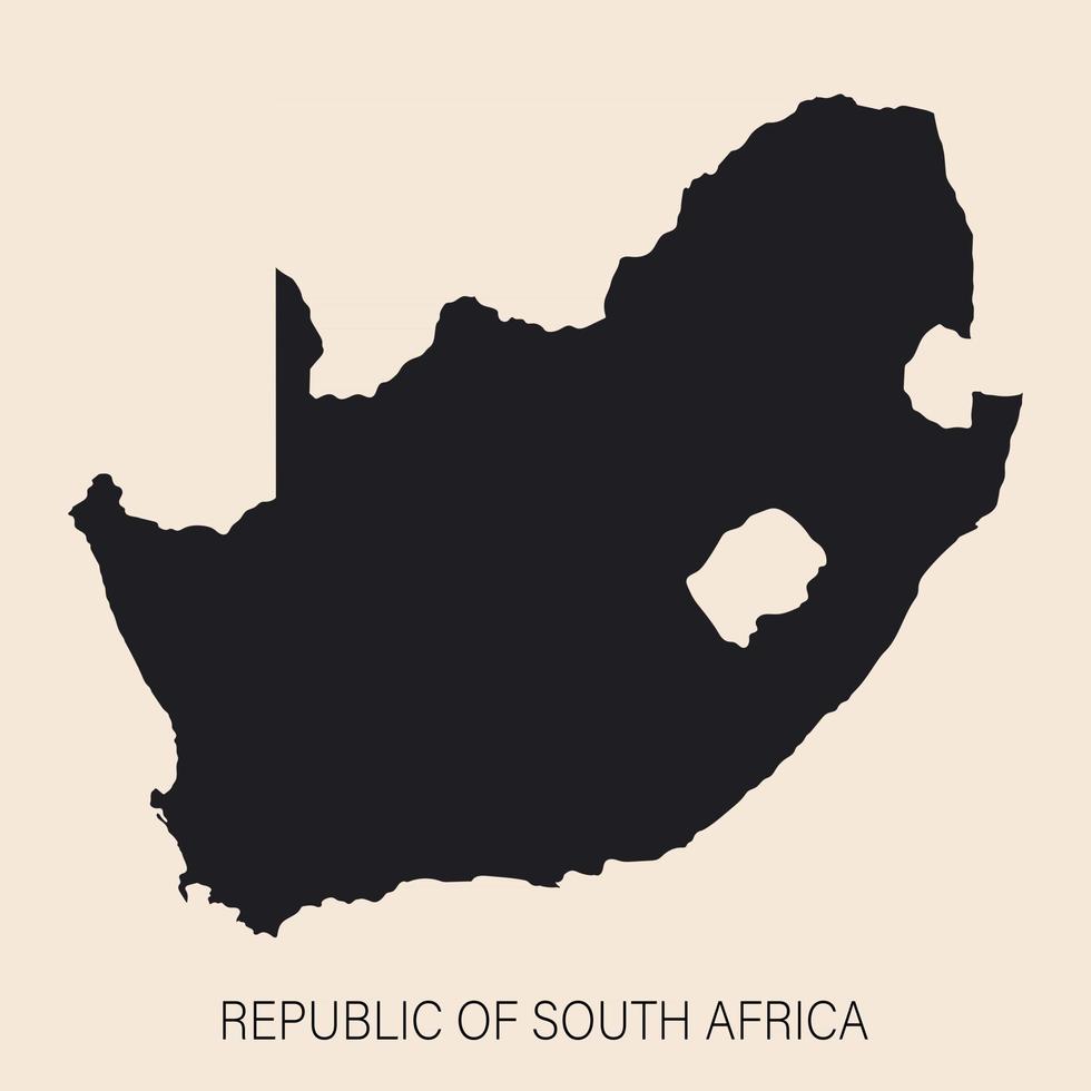 Highly detailed South Africa map with borders isolated on background vector