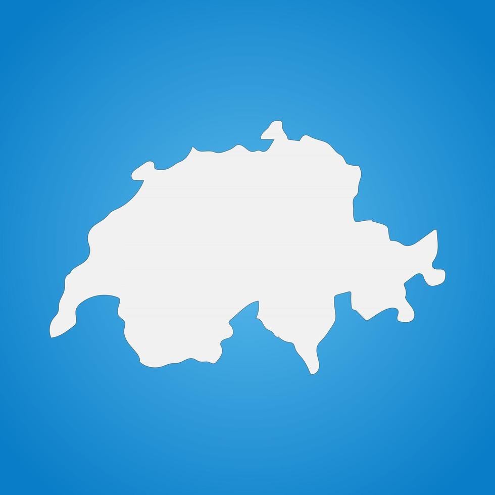 Highly detailed Switzerland map with borders isolated on background vector