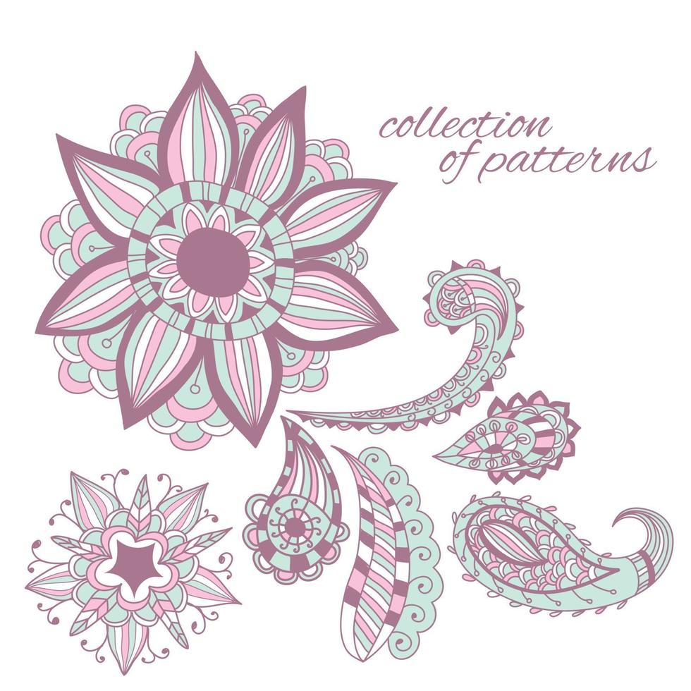 Beautiful floral patterns for postcard poster or print on fabric. vector