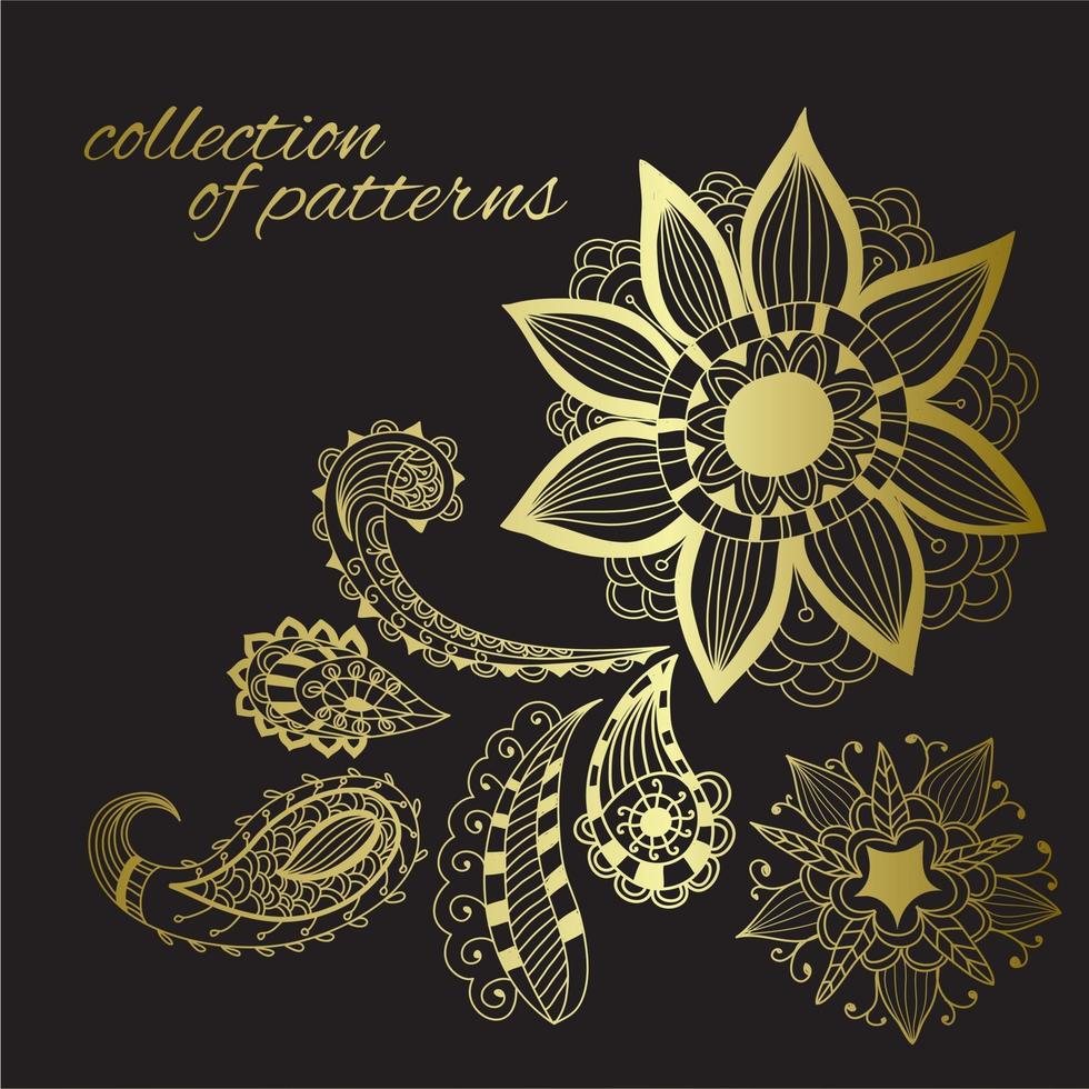 Beautiful floral patterns for postcard poster or print on fabric. vector