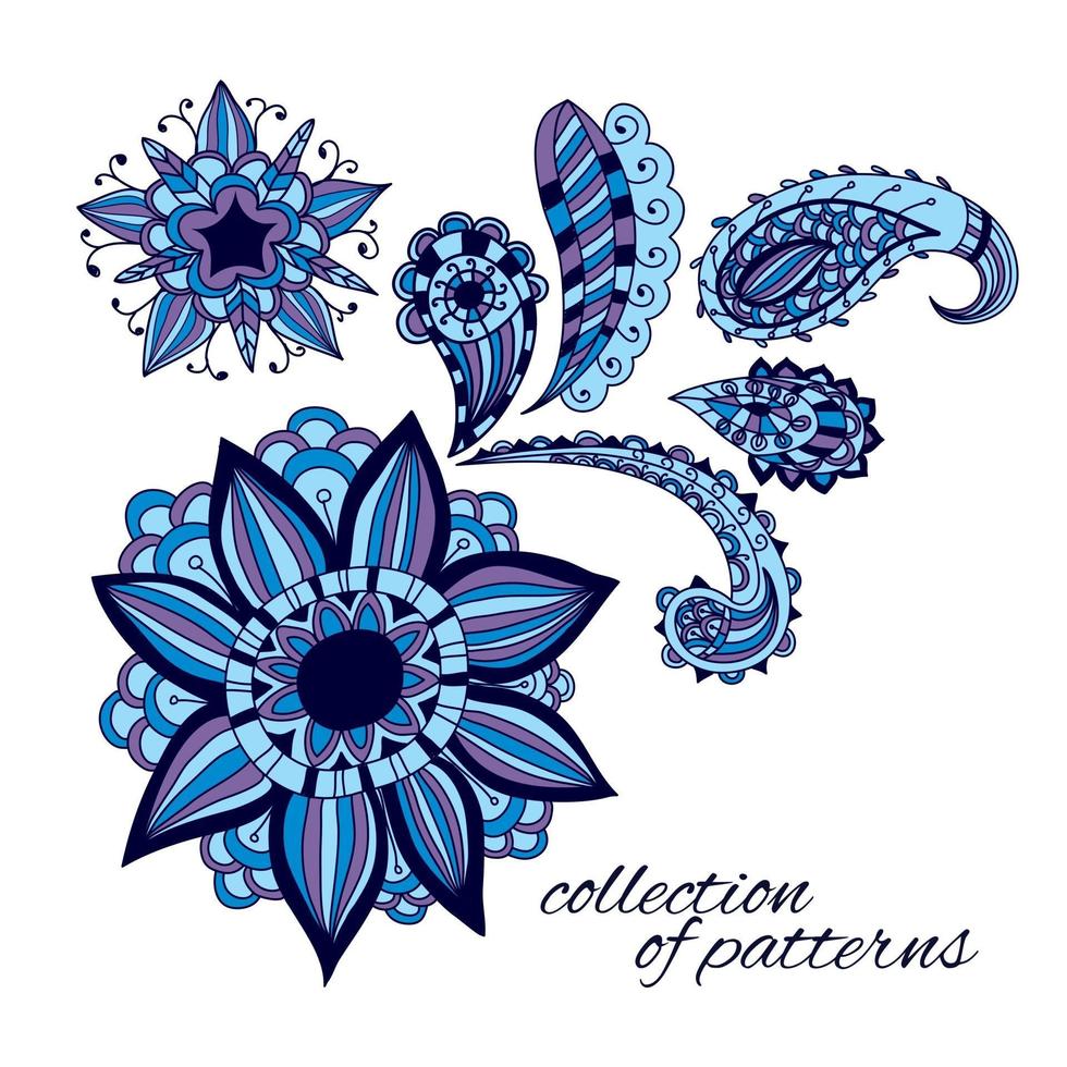 Beautiful floral patterns for postcard poster or print on fabric. vector