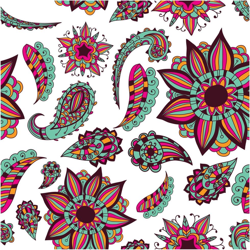 Beautiful floral patterns for postcard poster or print on fabric. vector