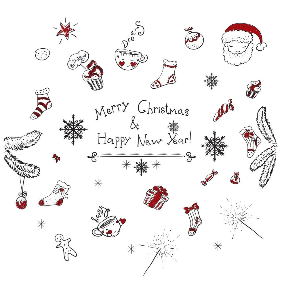 New Year Christmas card winter holiday vector