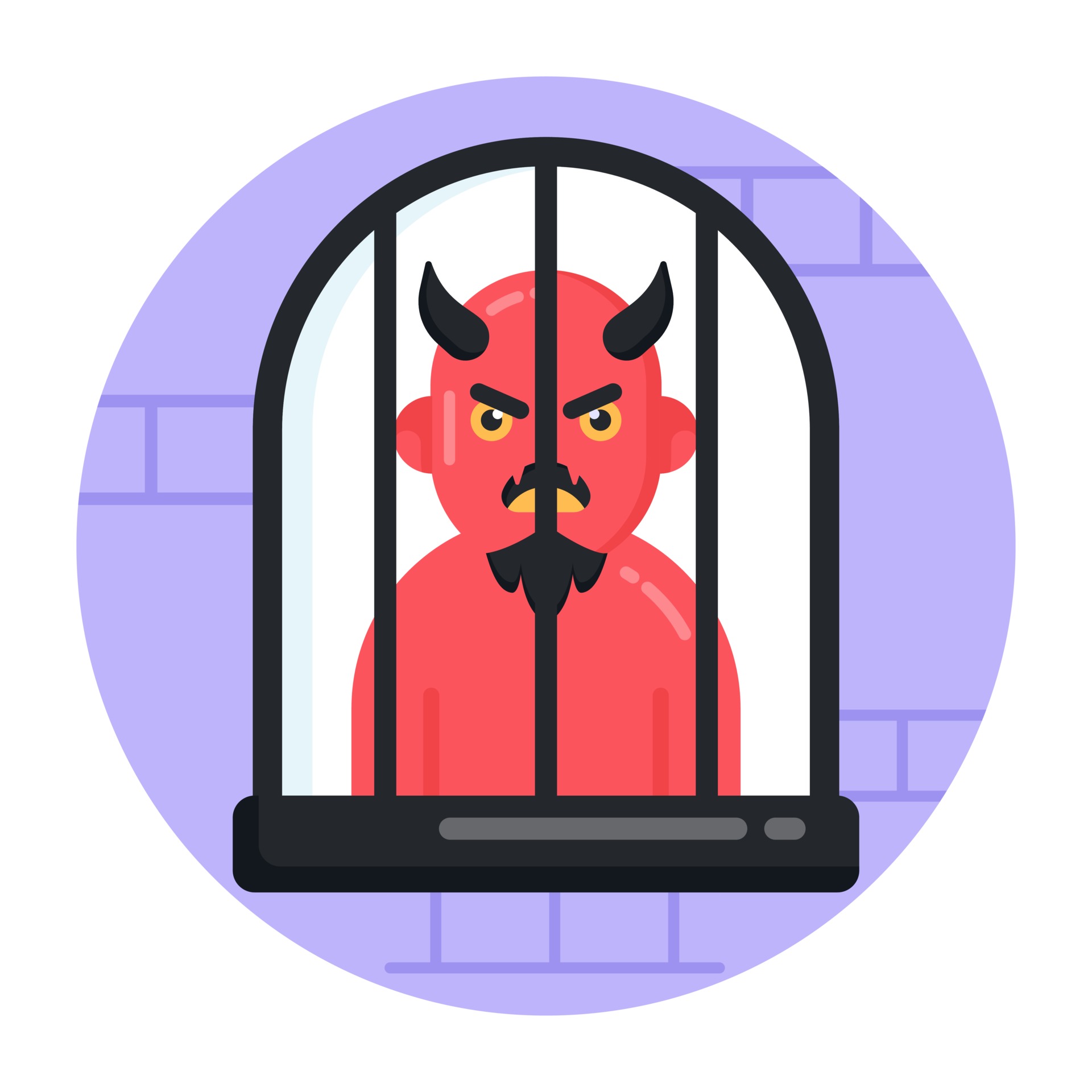 The Devil Fascinates Me In Heavenly Prison Devil In Prison 3133162 Vector Art at Vecteezy