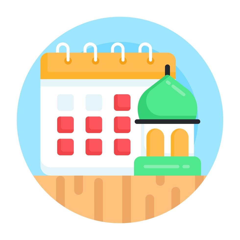 Ramadan Almanac planner vector