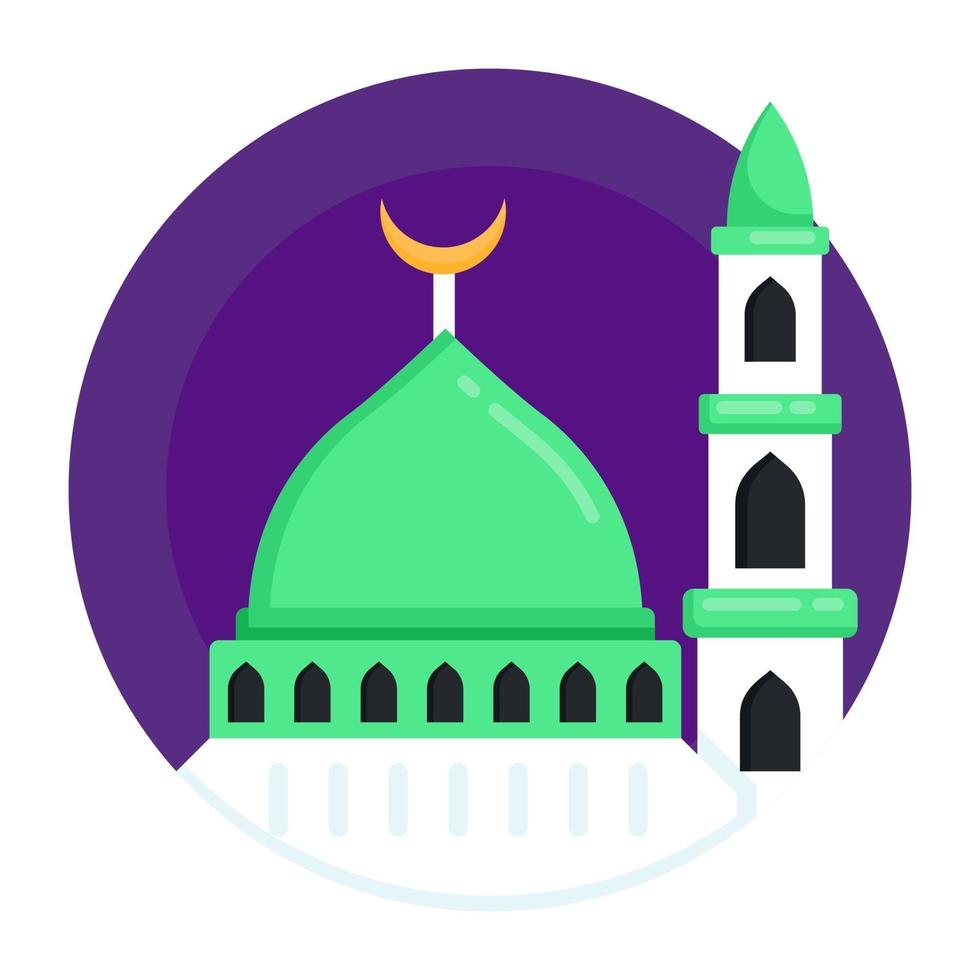edificio de mezquita y culto vector