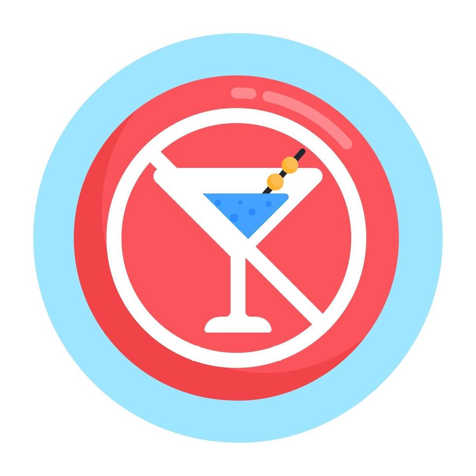 No Beverage and Drinking vector