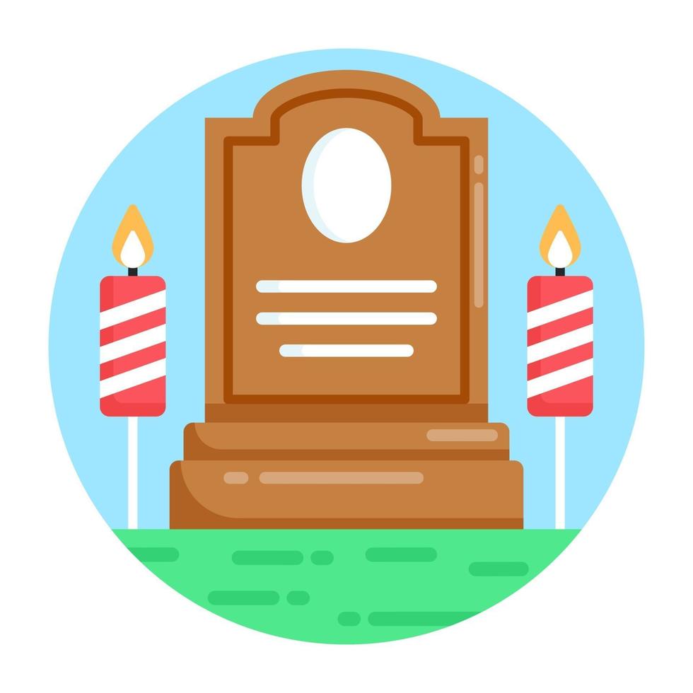 Qingming Festival and Tombstone vector