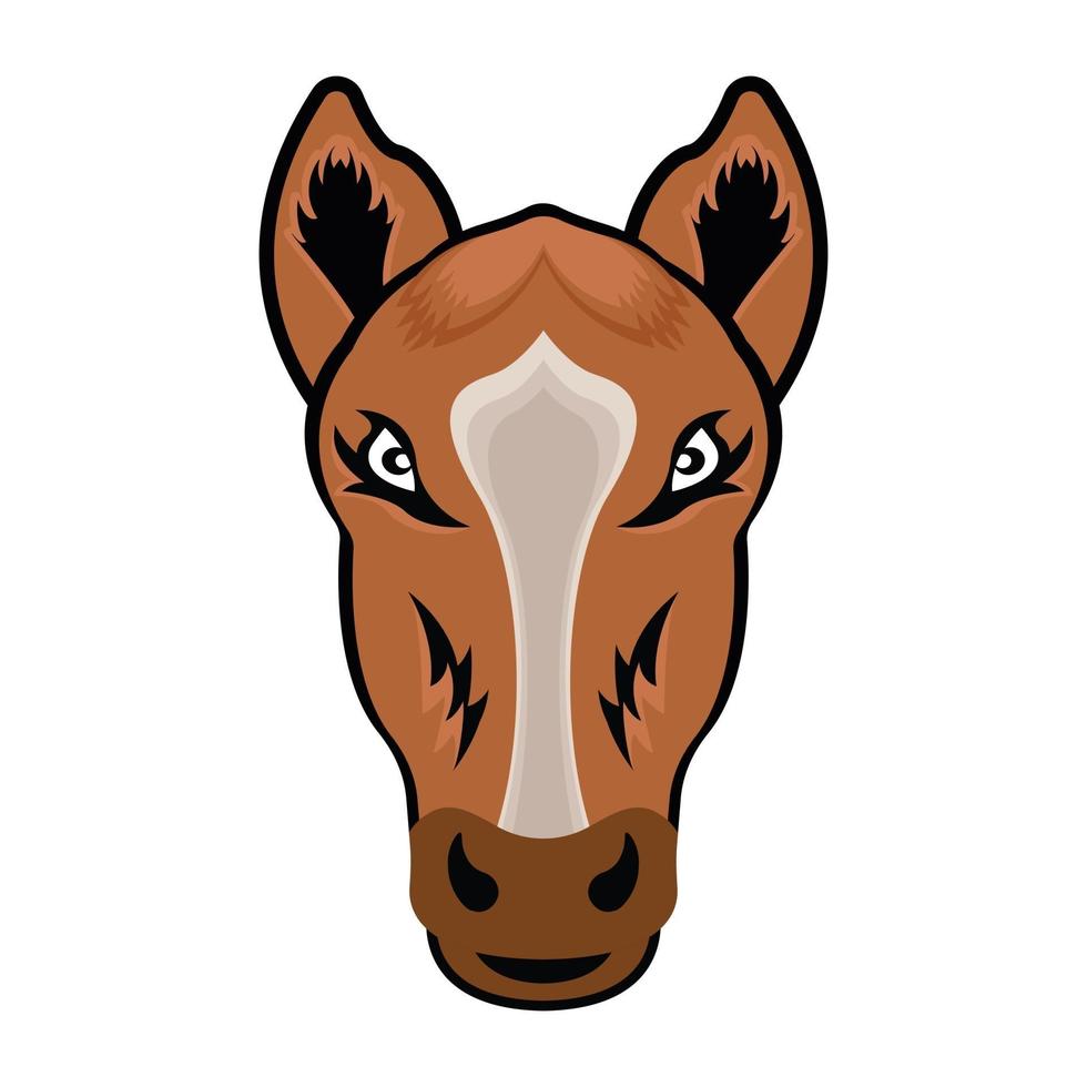 Horse Face Mascot vector