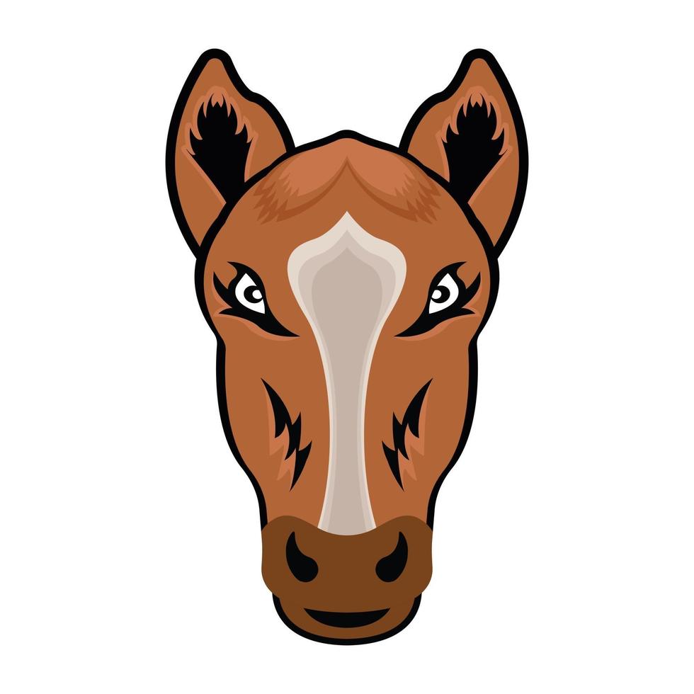 Horse Face Mascot vector