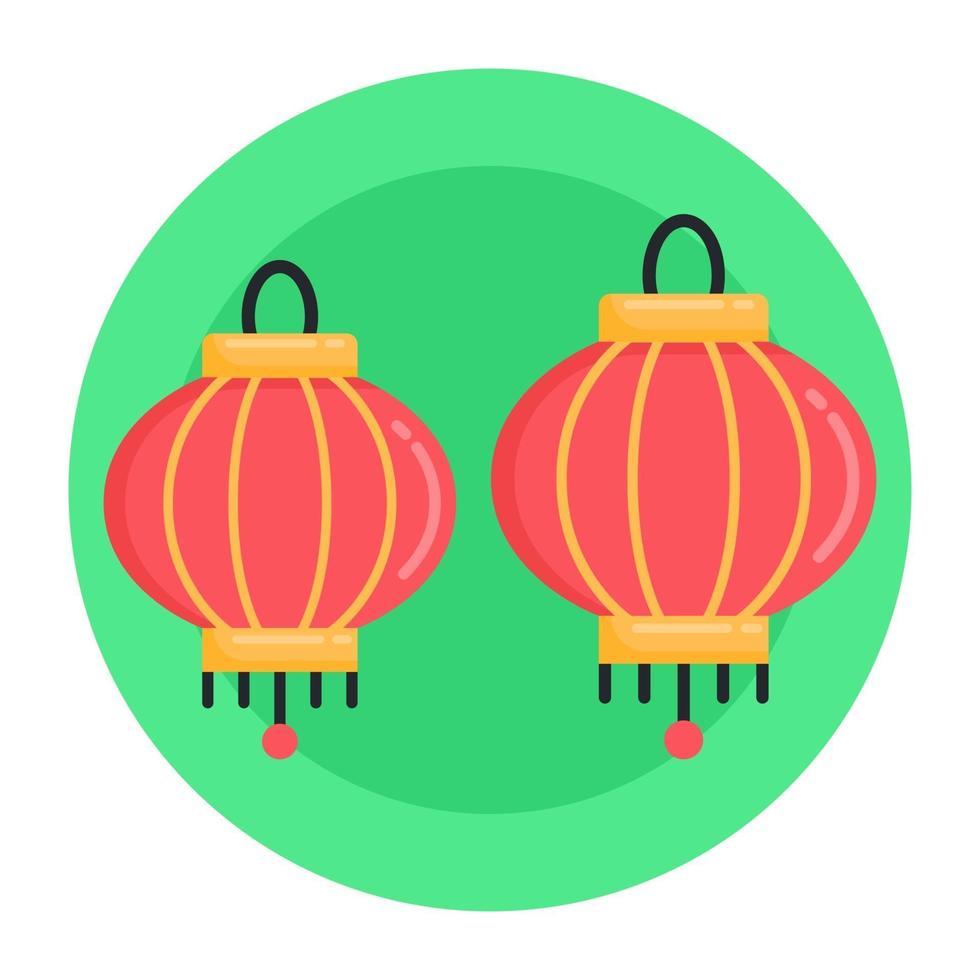 Chinese Decorative  Lanterns vector