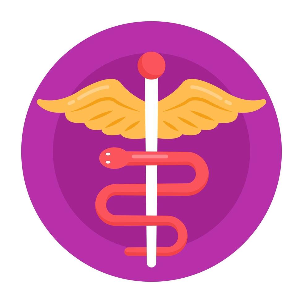 Caduceus and Medical angle vector