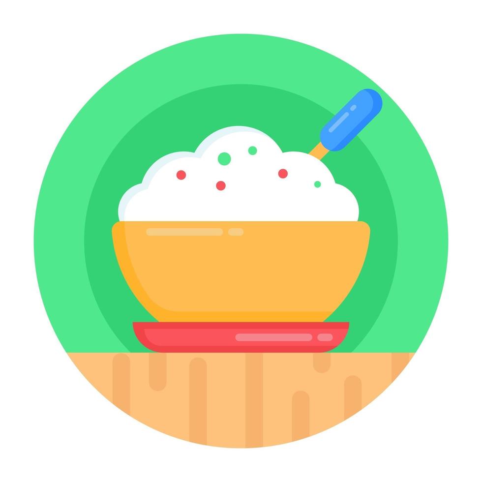 Rice Bowl and Meal vector