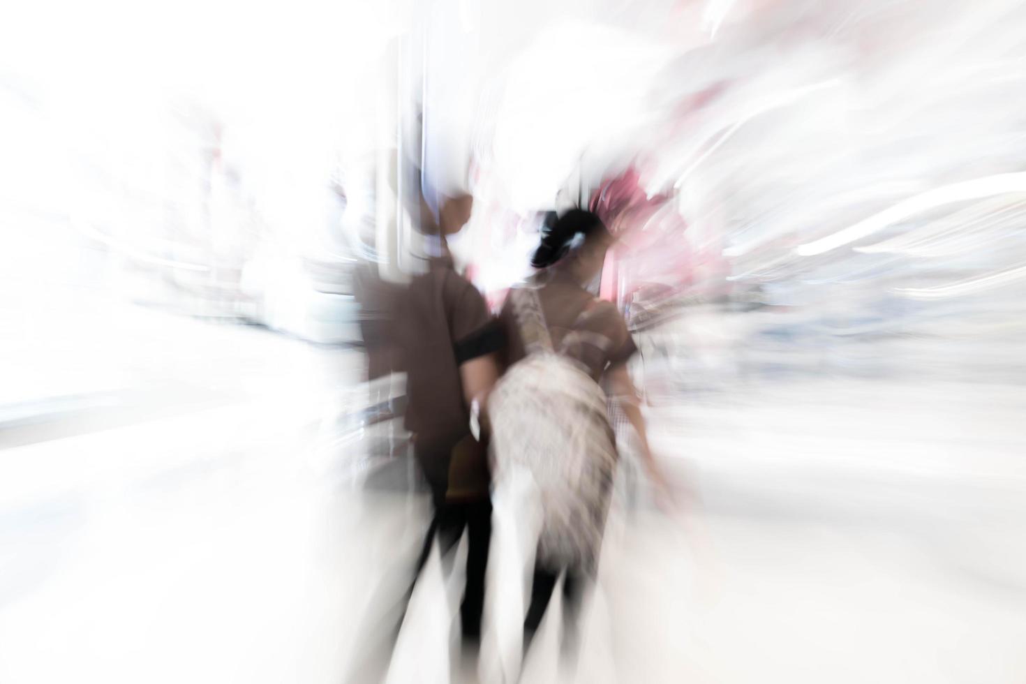 Abstract blur people in beautiful luxury shopping mall photo