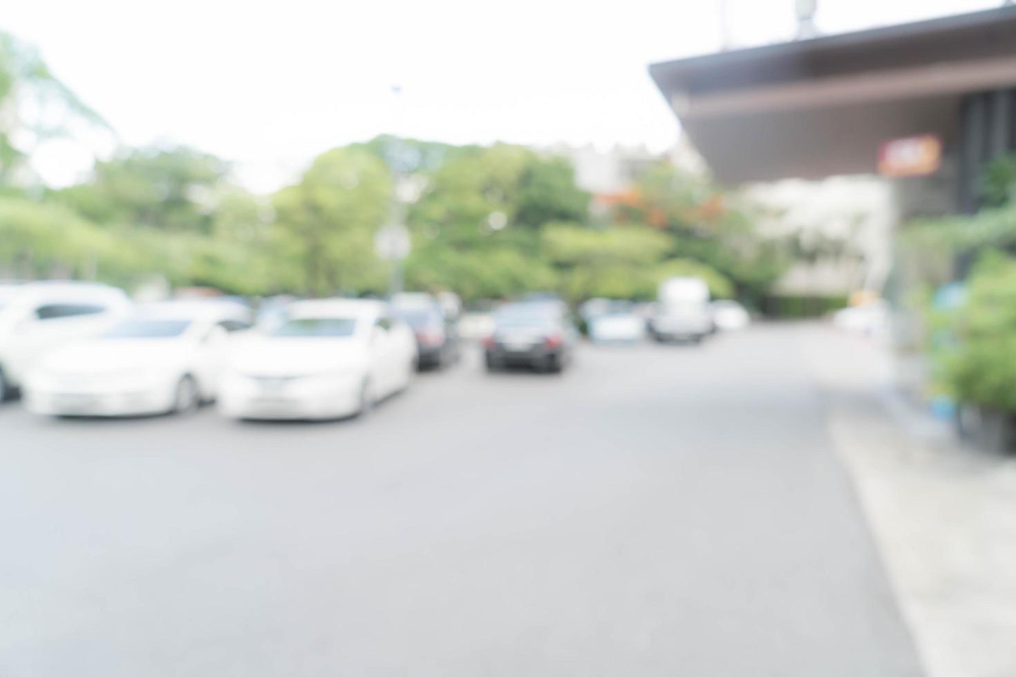 Abstract blurred parking car for background photo