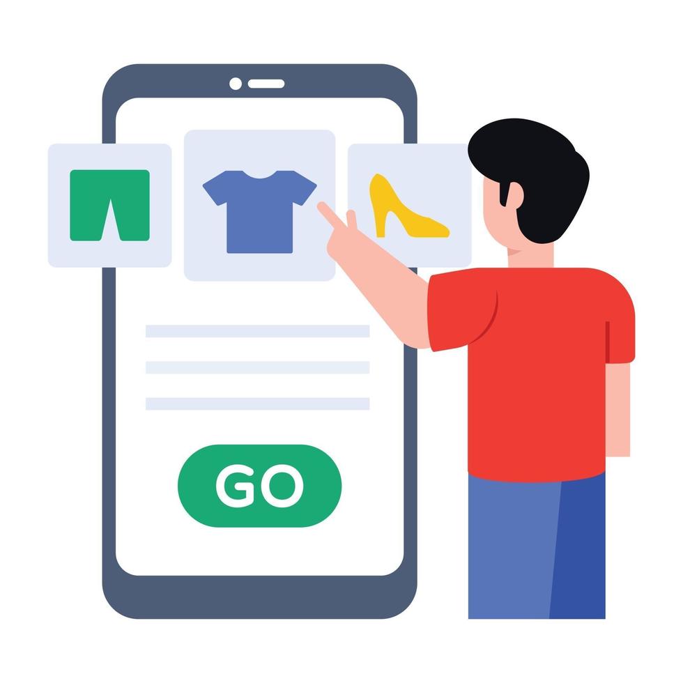 Online Buy and Shopping vector