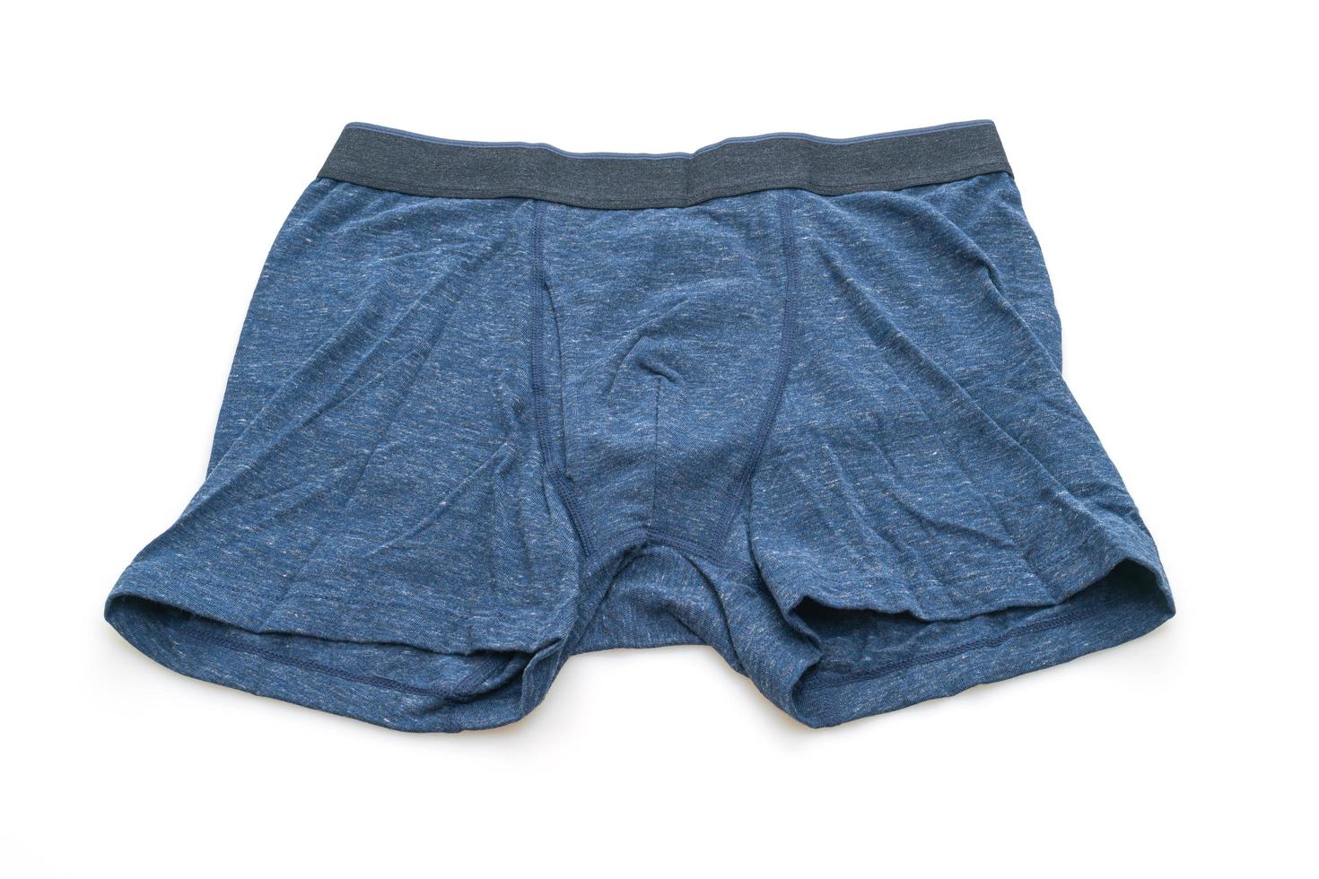 Blue men's underwear isolated on white background photo