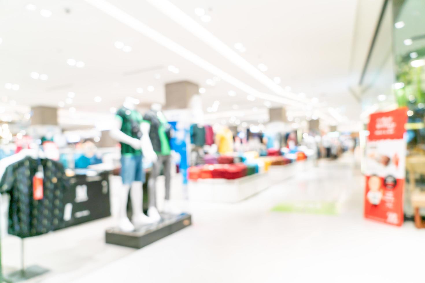 Abstract blur shop and retail store in shopping mall for background photo