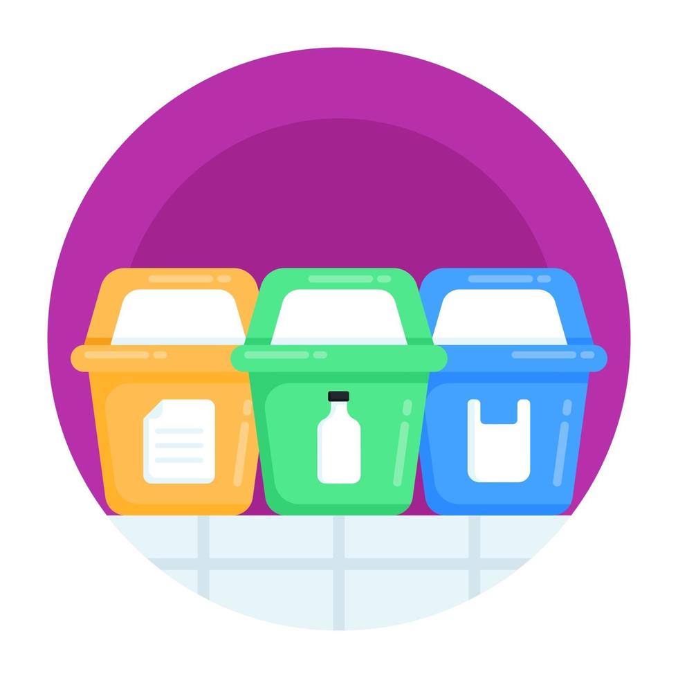 Recycle Bin and sustainable vector