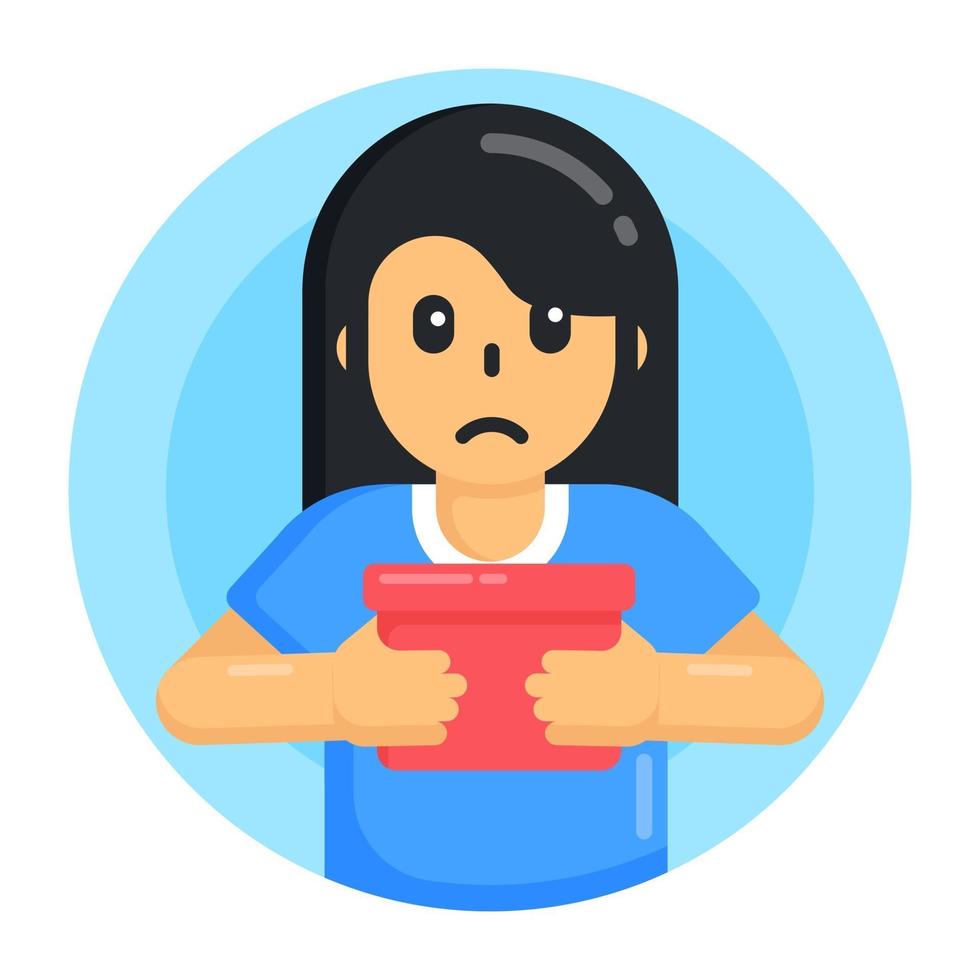 Child and female  Labor vector
