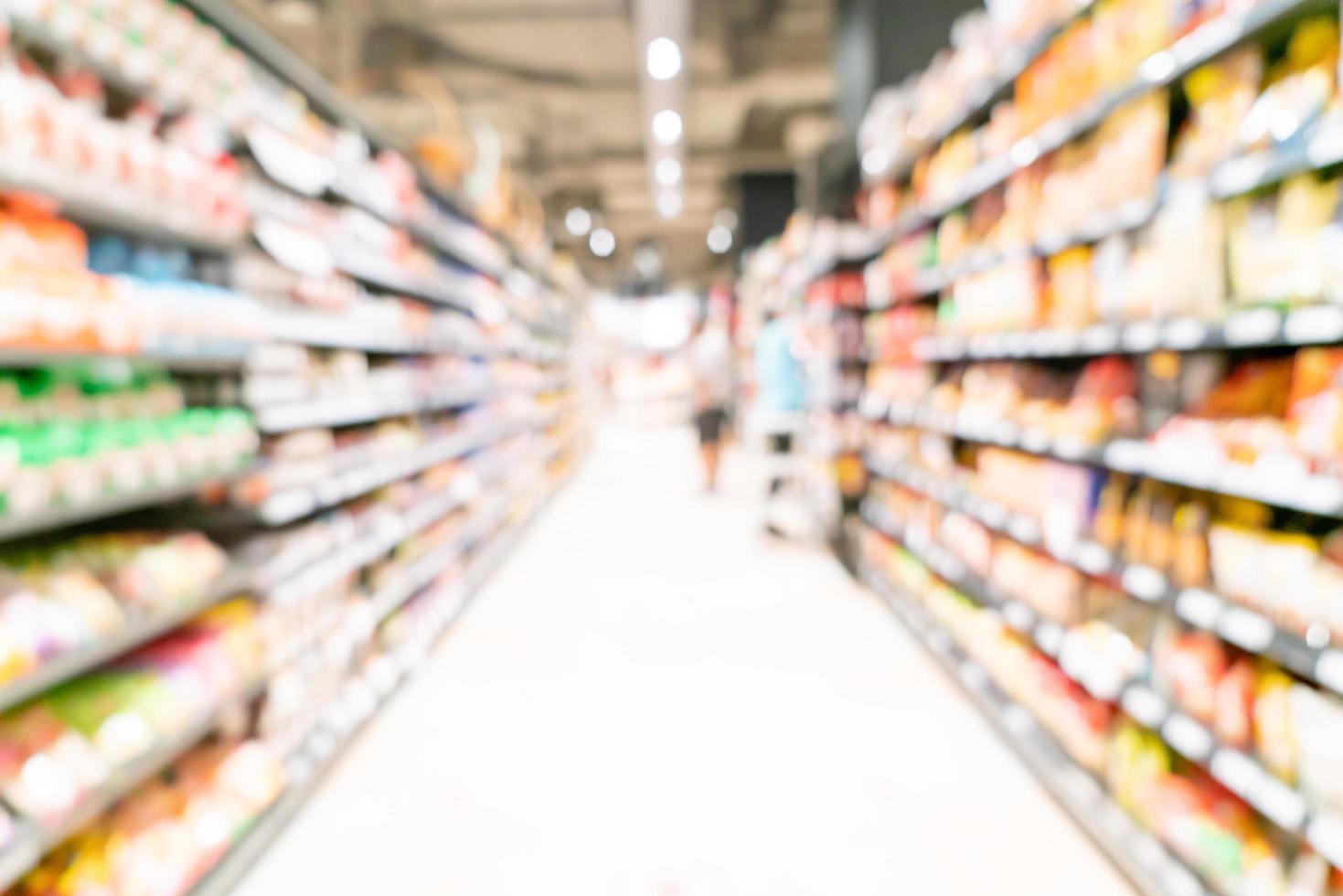 Abstract blur and defocused supermarket for background photo