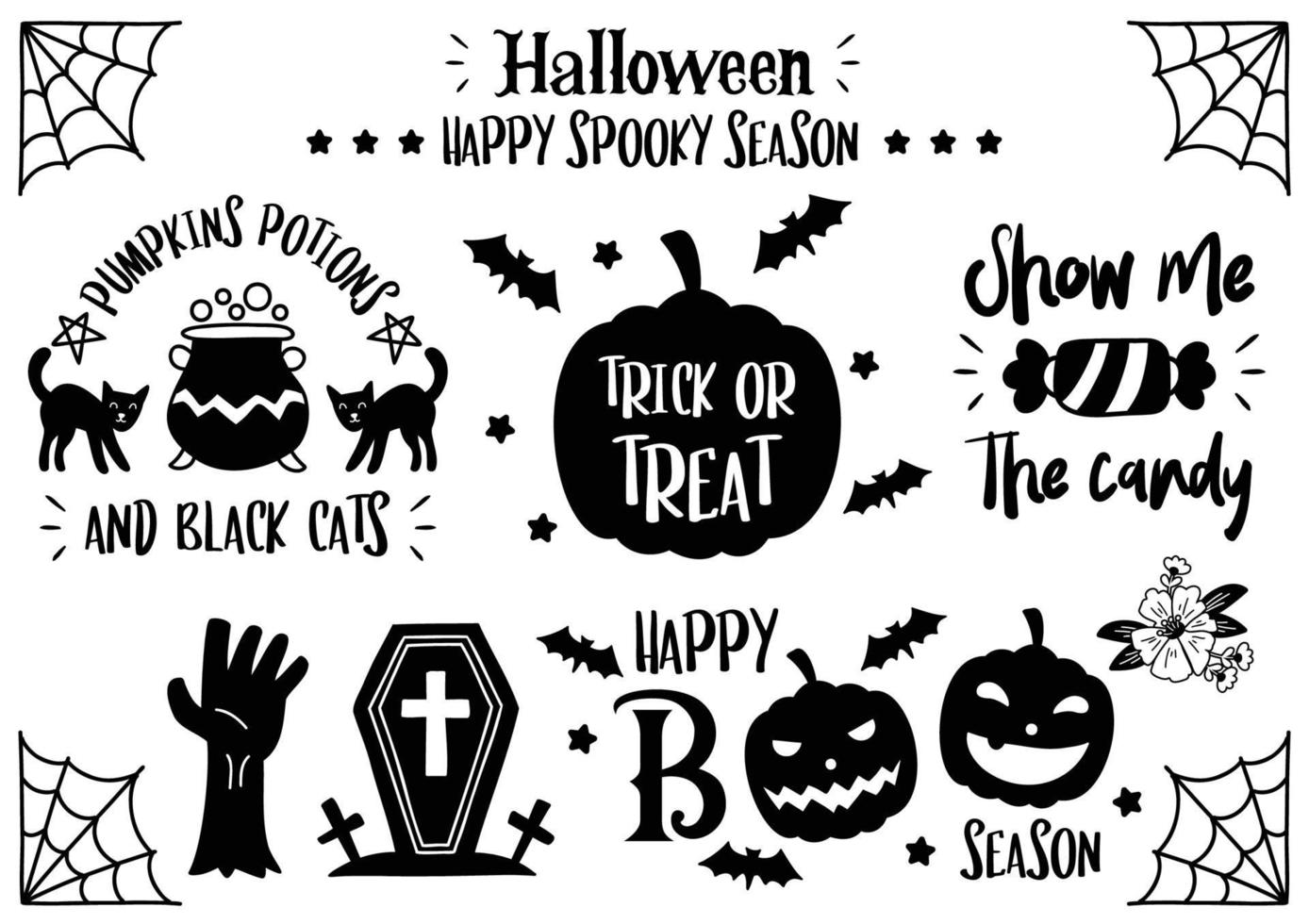 Magical halloween quote illustration Vector for banner