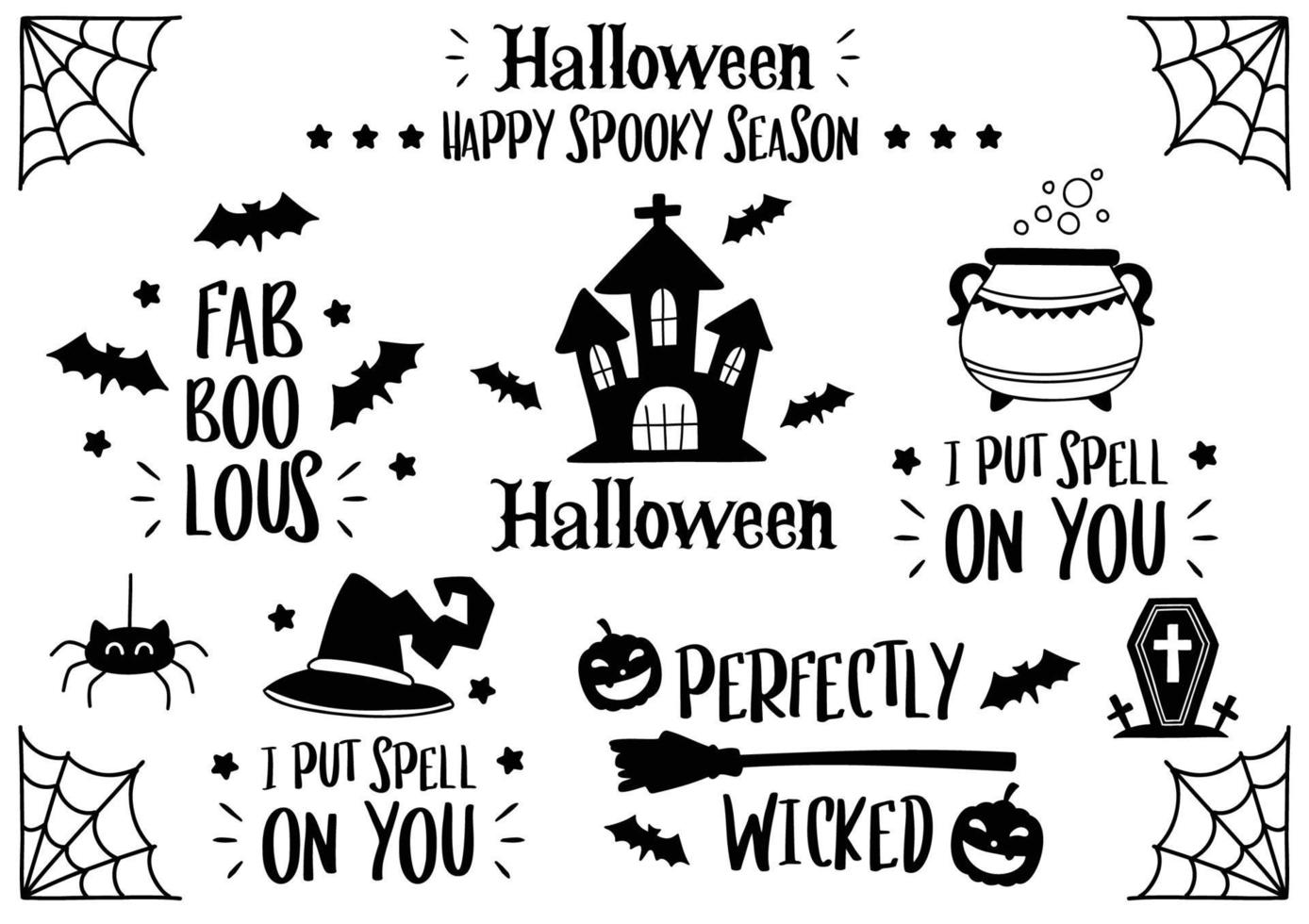 Magical halloween quote illustration Vector for banner