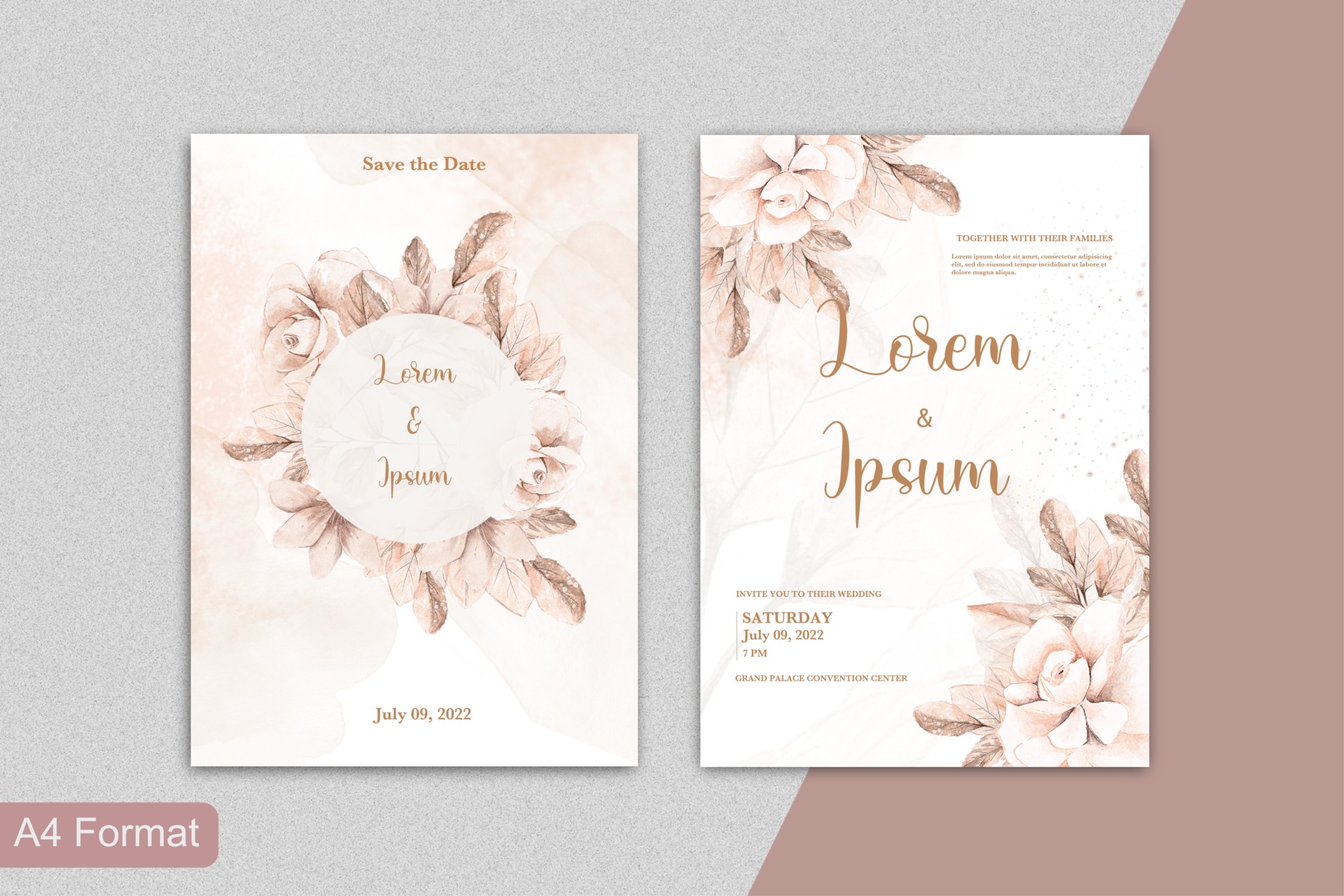rose gold invitation vector art, icons, and graphics for free download