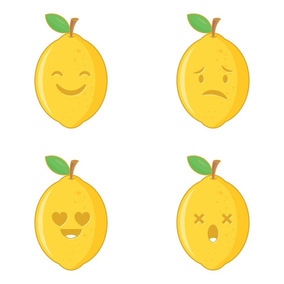 Lemon vector. Lemon character design. vector