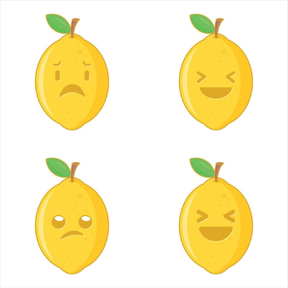 Lemon vector. Lemon character design. vector