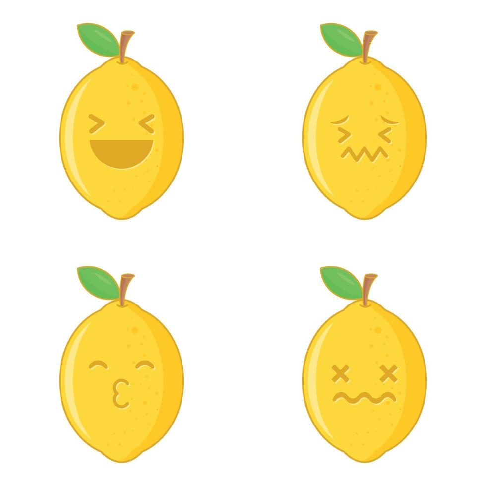 Lemon vector. Lemon character design. vector