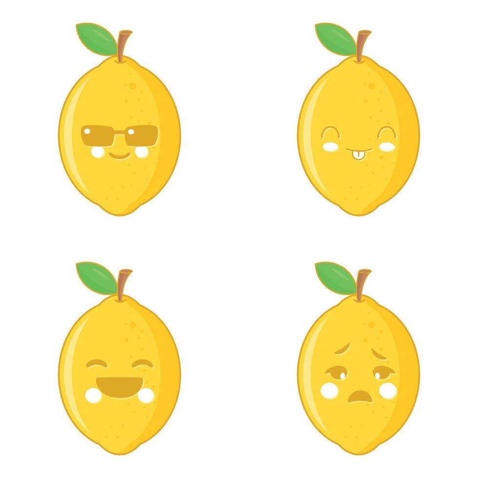 Lemon vector. Lemon character design. vector