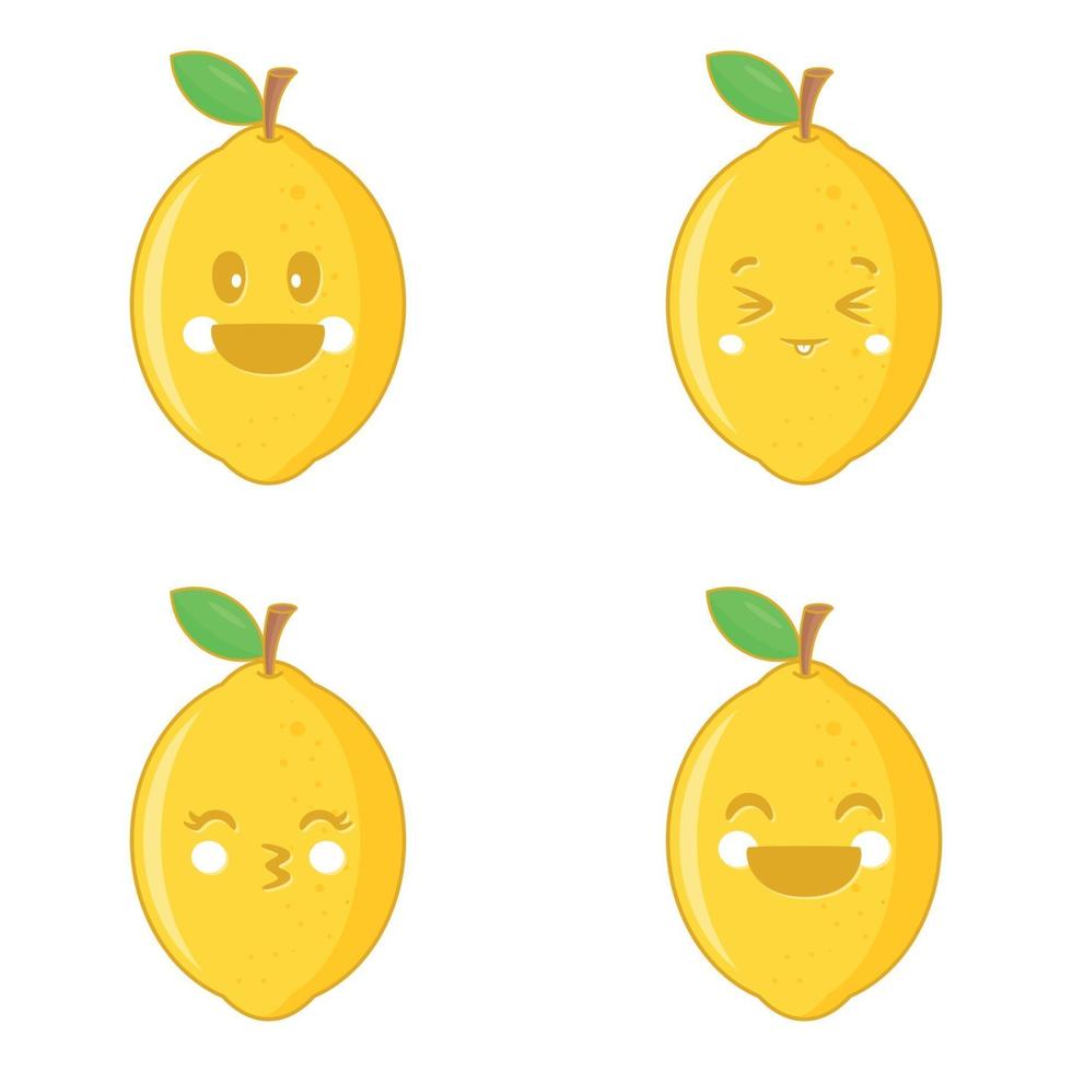 Lemon vector. Lemon character design. vector