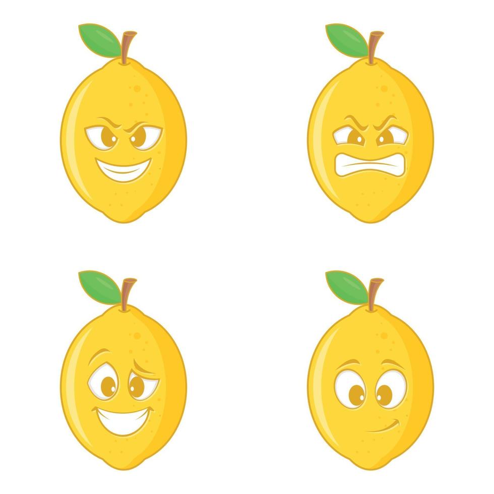 Lemon vector. Lemon character design. vector