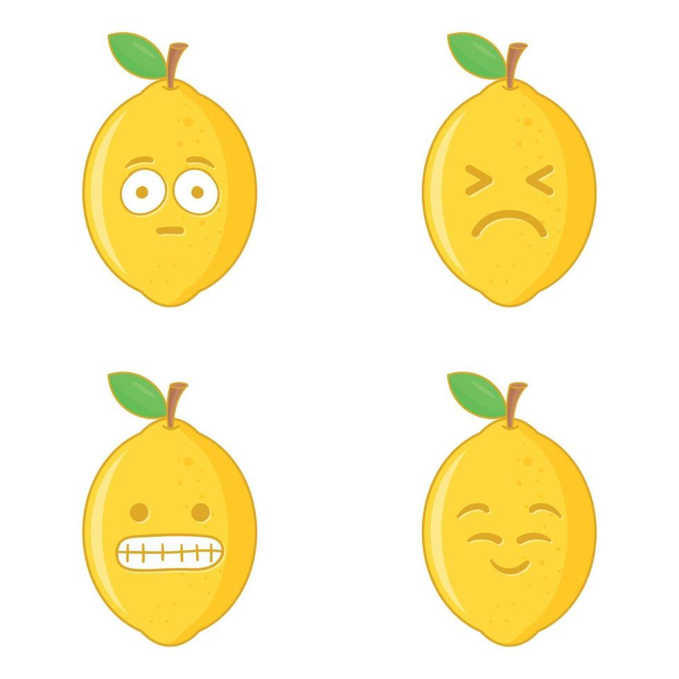 Lemon vector. Lemon character design. vector