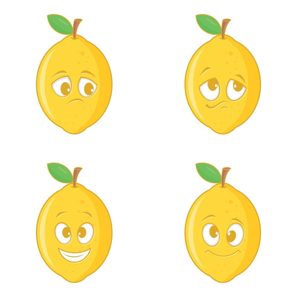 Lemon vector. Lemon character design. vector