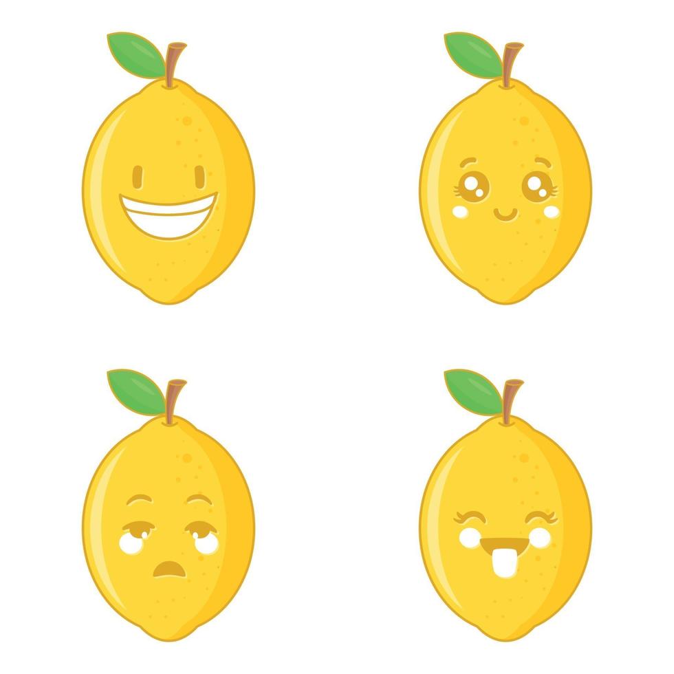 Lemon vector. Lemon character design. vector