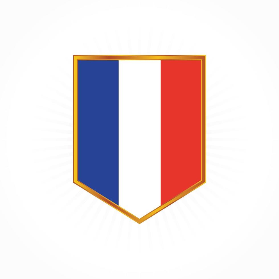 France Flag with shield design vector