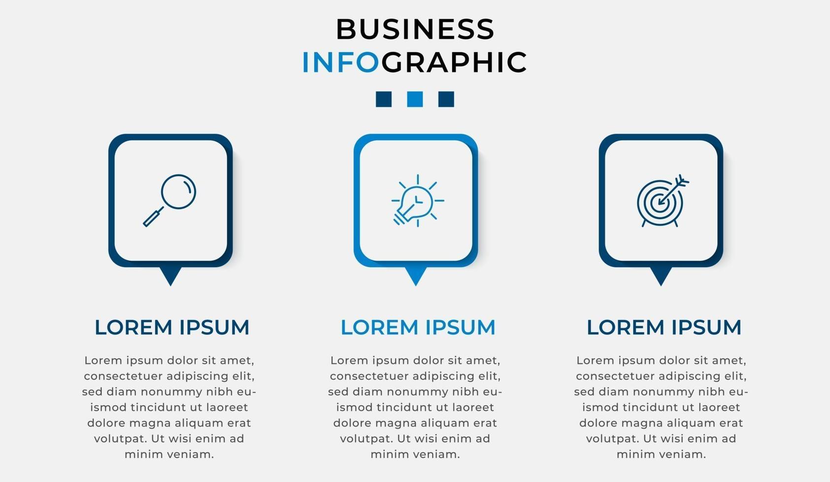 Infographic design business template with icons and 3 options or steps vector