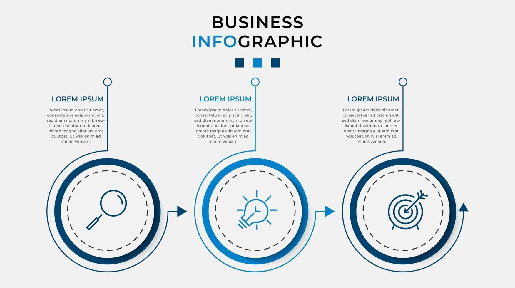 Infographic design business template with icons and 3 options or steps vector