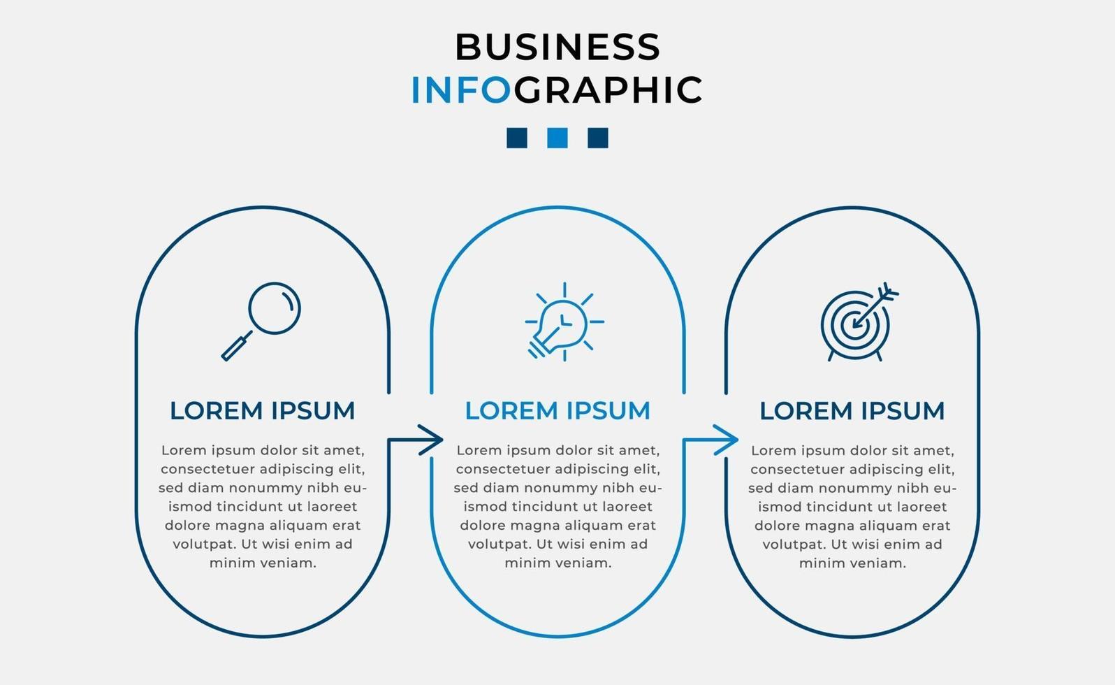 Infographic design business template with icons and 3 options or steps vector