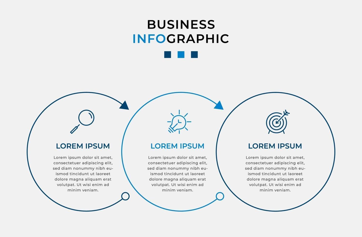 Infographic design business template with icons and 3 options or steps vector