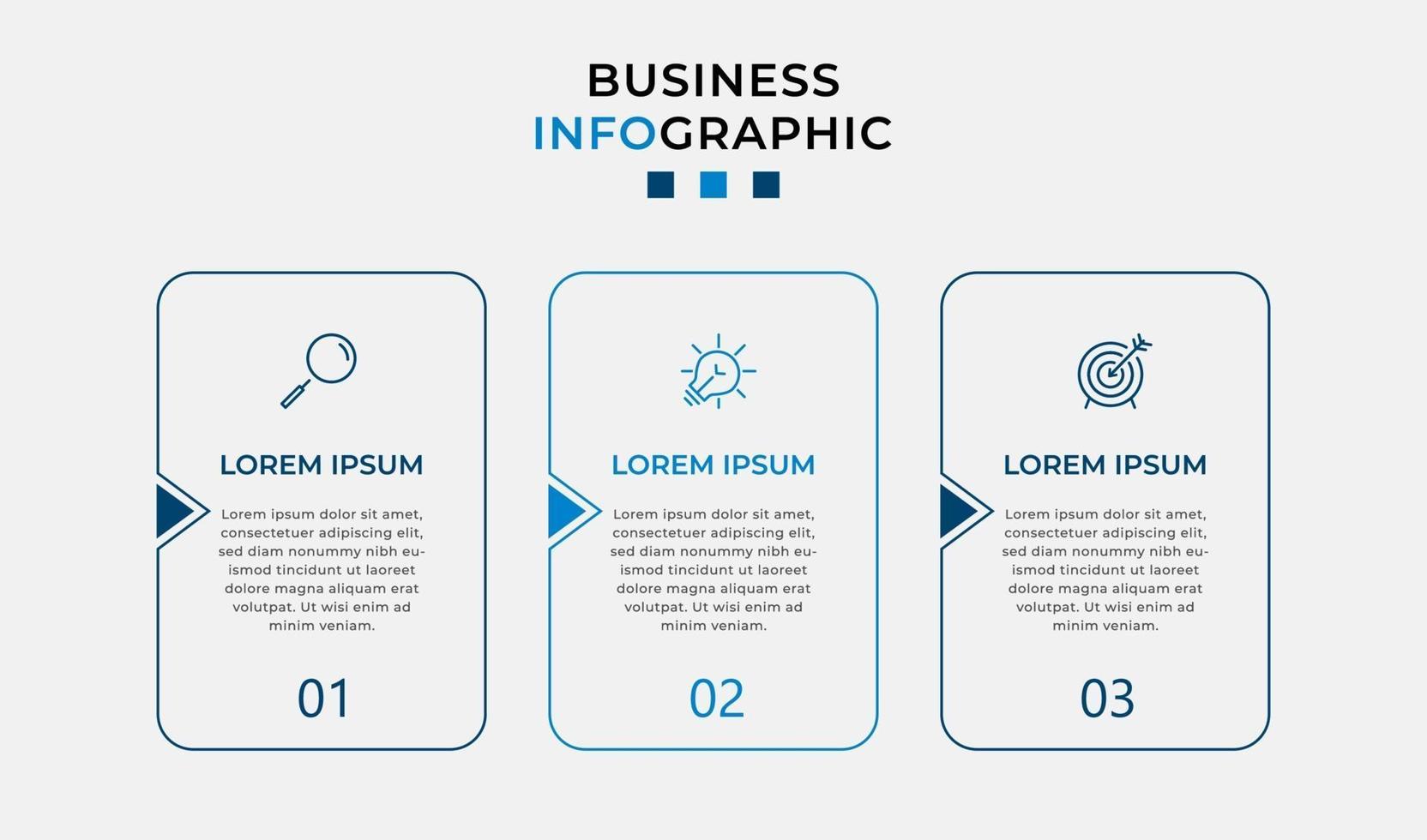 Infographic design business template with icons and 3 options or steps vector