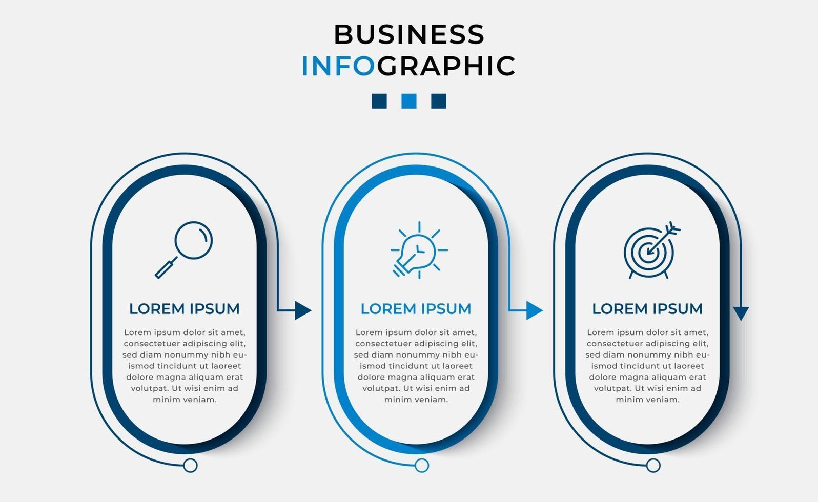 Infographic design business template with icons and 3 options or steps vector