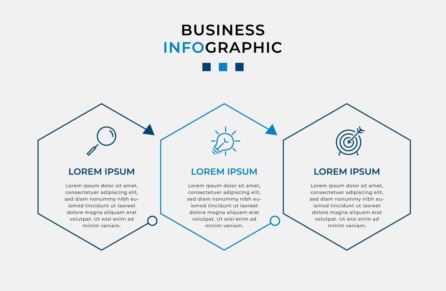 Infographic design business template with icons and 3 options or steps vector