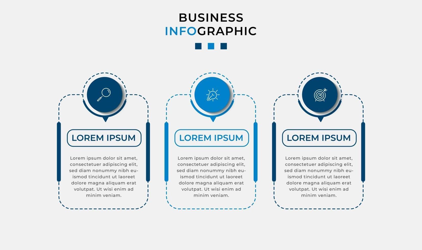 Infographic design business template with icons and 3 options or steps vector