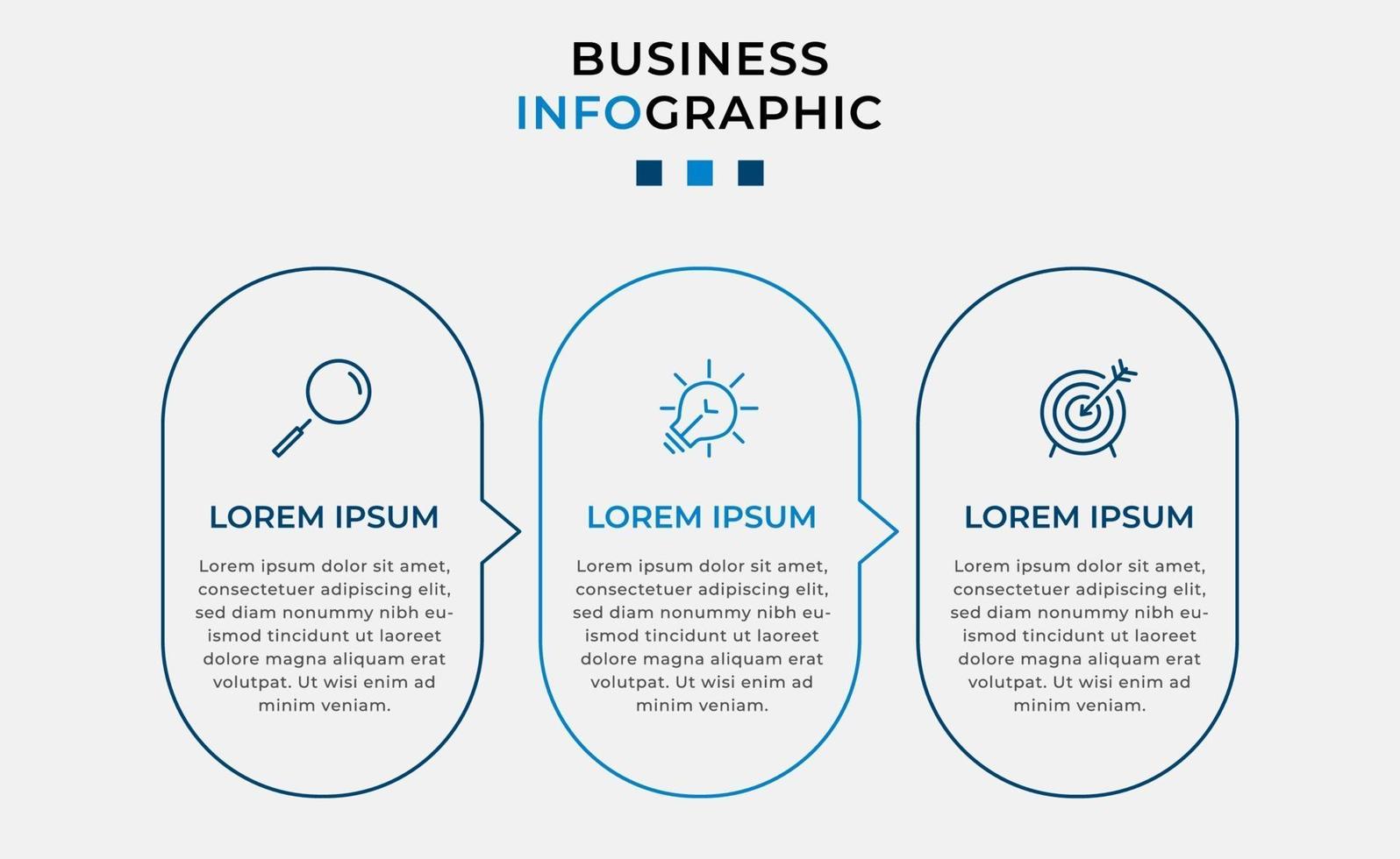 Infographic design business template with icons and 3 options or steps vector